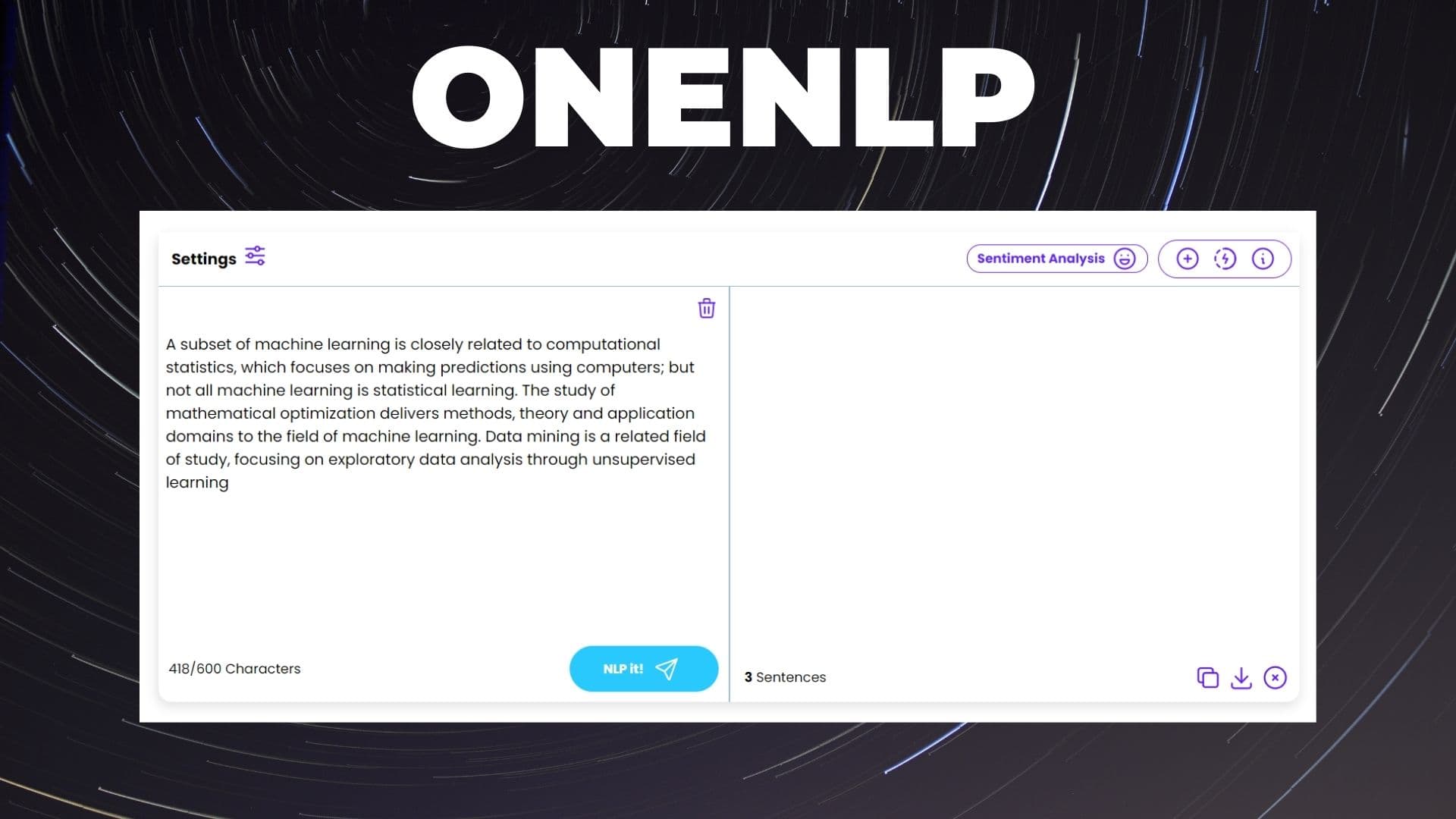 Introducing OneNLP - First Natural language processing  IDE so far!